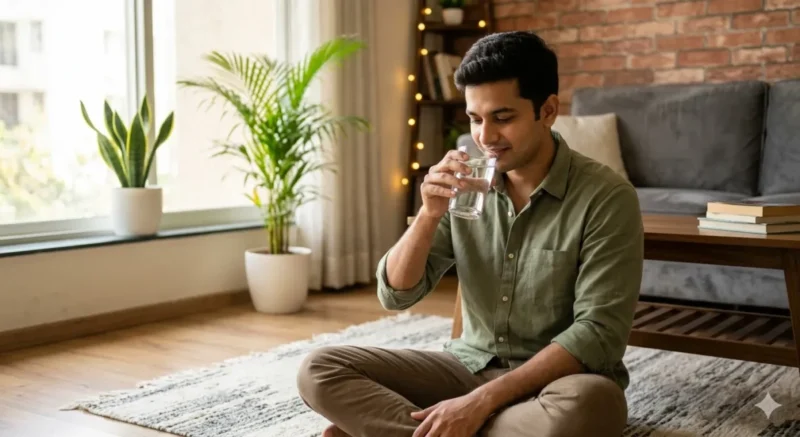 niche baith kar pani pine ke fayde — proven sunnat